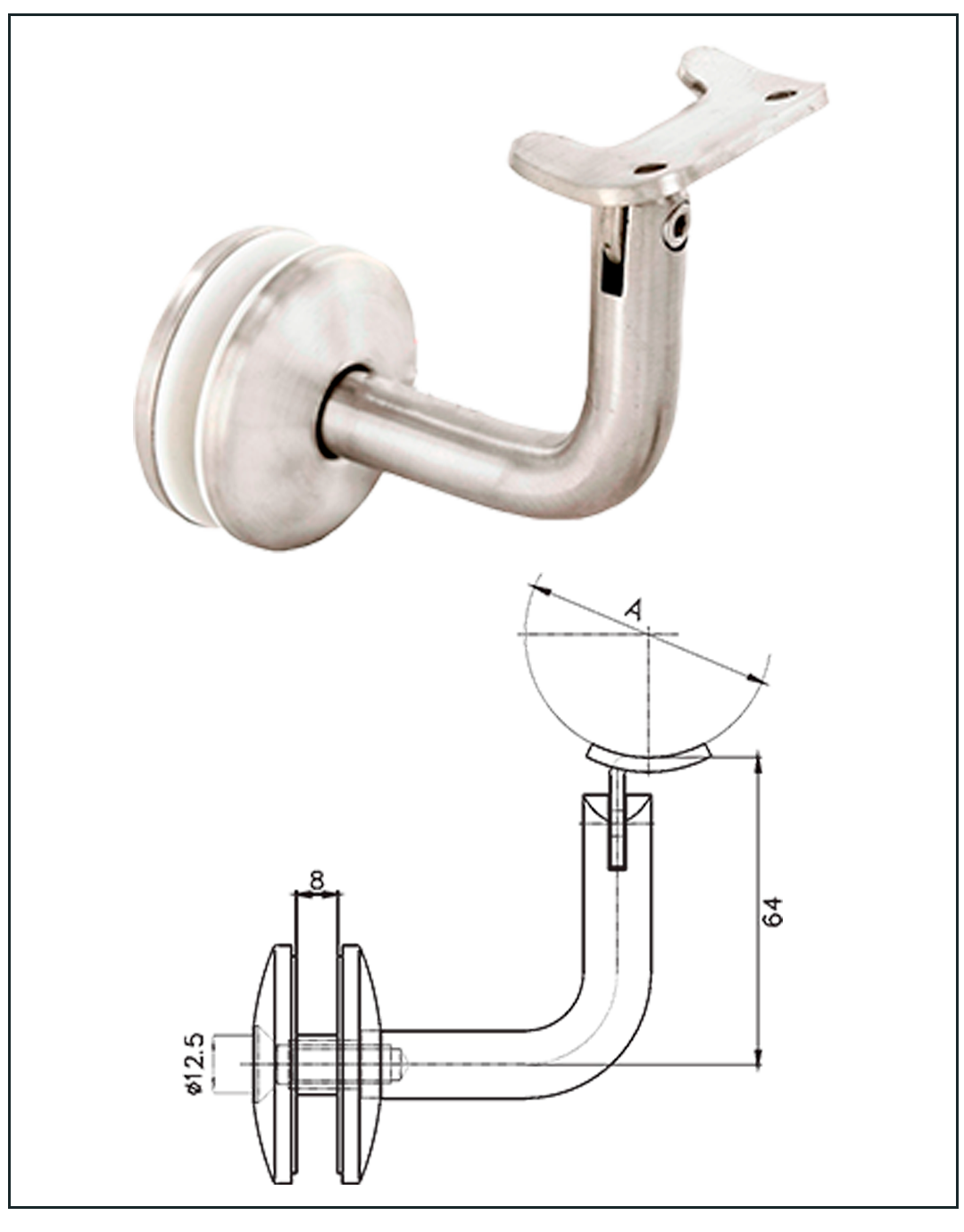 Держатель пристенный CTK010
