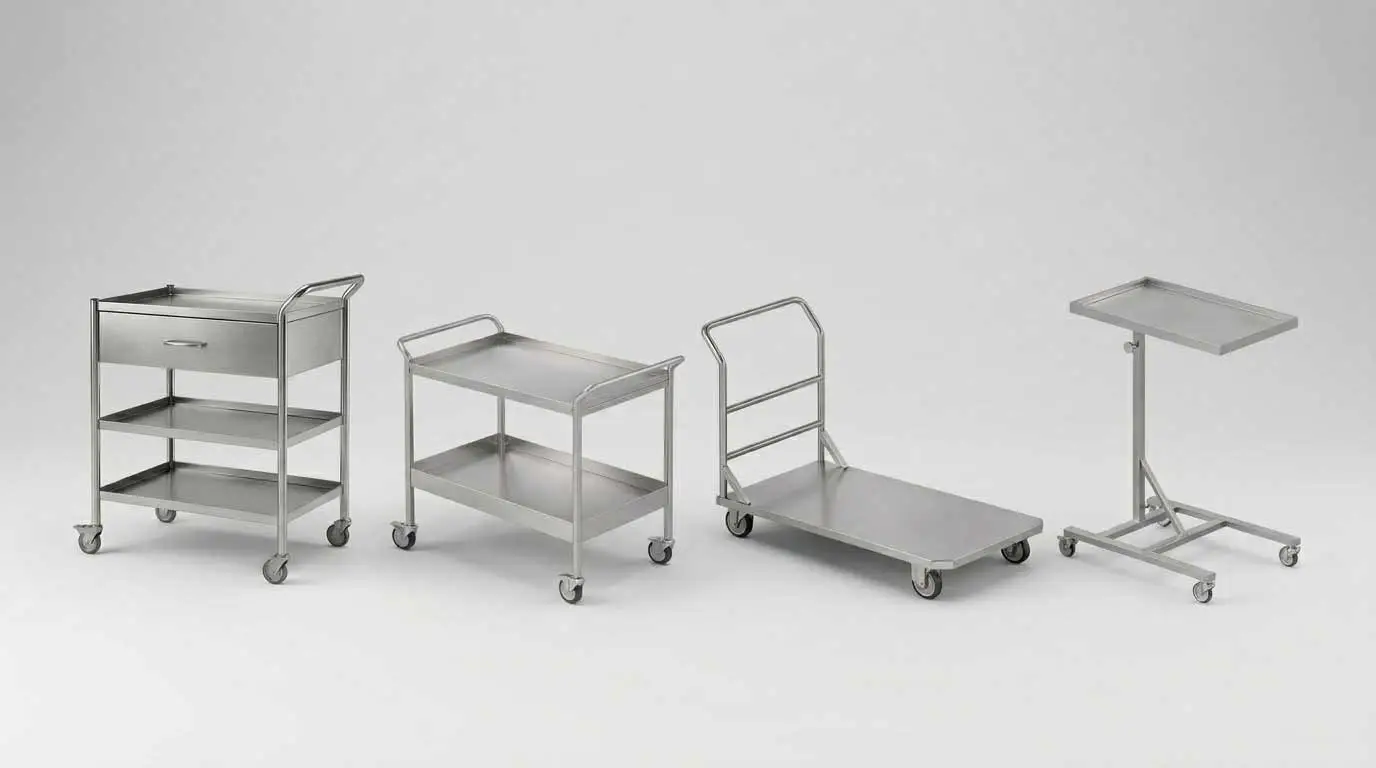 Stainless steel transport trolleys for HoReCa