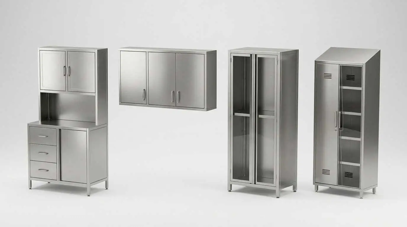 Stainless steel exhaust hoods for professional kitchens