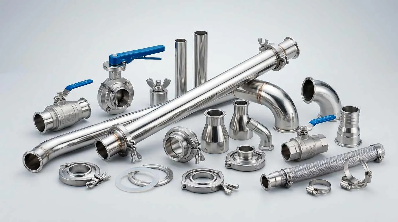 Stainless Steel Pipelines and Fittings for Winemaking AISI 304