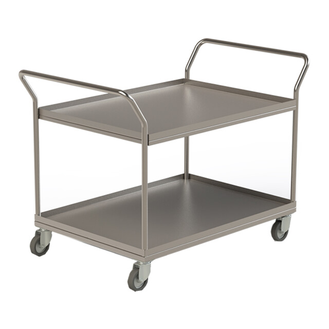 Cărucior transport din Inox debarasare cu două polițe 600*400*850