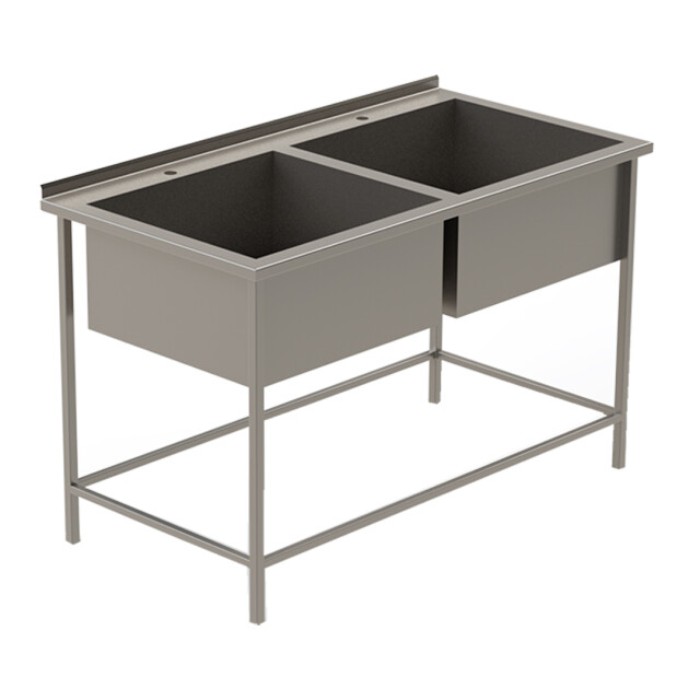 Stainless steel sink with two basins 1500*600*850