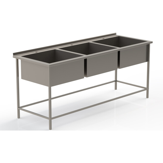Stainless steel sink with three basins 1700*600*850