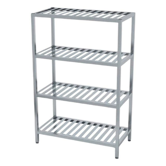 Стеллаж из нержавейки с 4-я полками решетка 800*600*1800